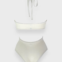 off white swimsuit minimalist sustainable made in Portugal women's swimwear fashion beach