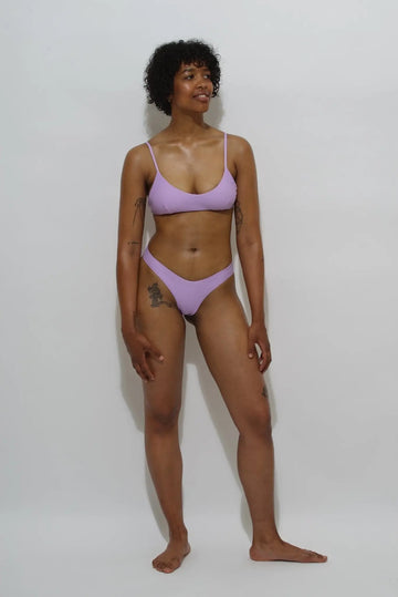 pink and lilac bikini Brazilian set minimalist sustainable made in Portugal women's swimwear fashion beach