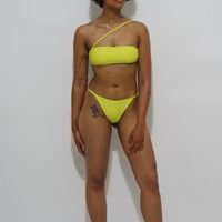 yellow and/or black bikini set minimalist sustainable made in Portugal women's swimwear fashion beach